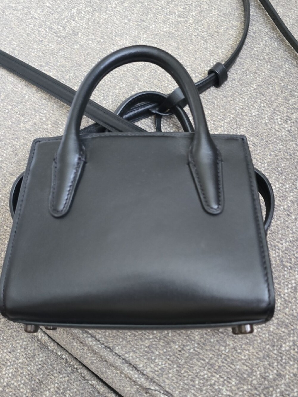 Coach Black Leather Mini Satchel with Top Handles - Picture 3 of 7